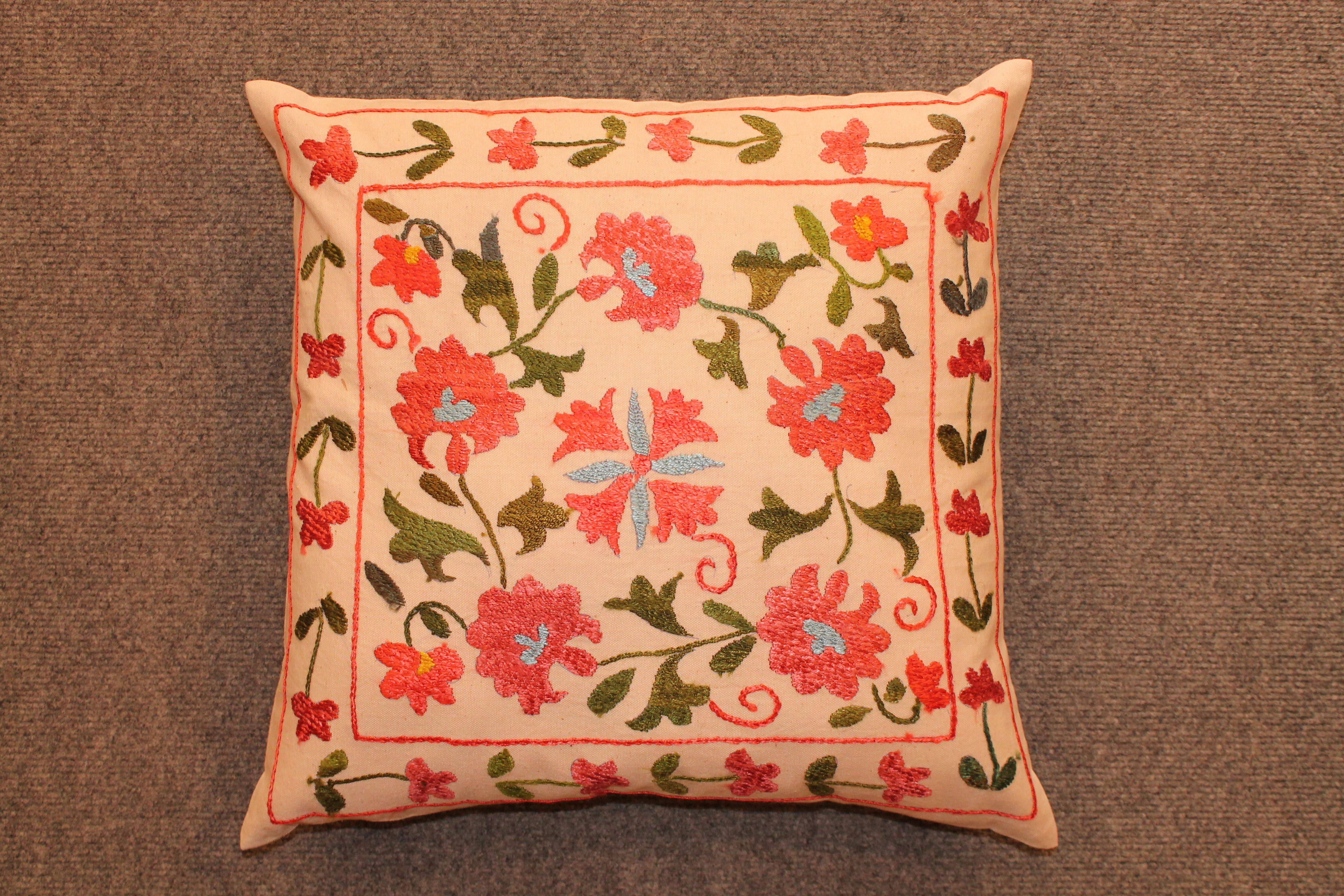 Uzbek silk cushion
