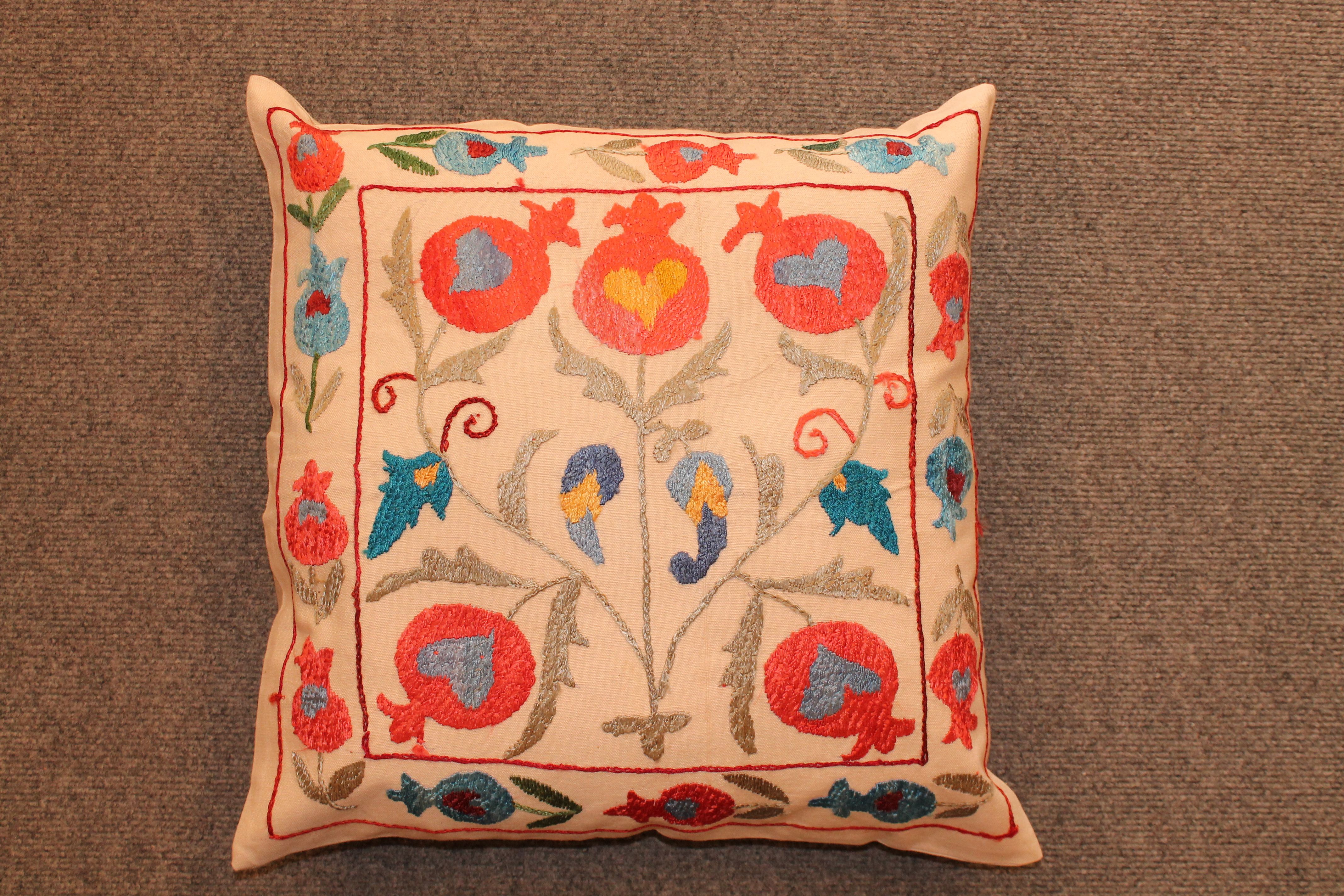 Uzbek silk cushion