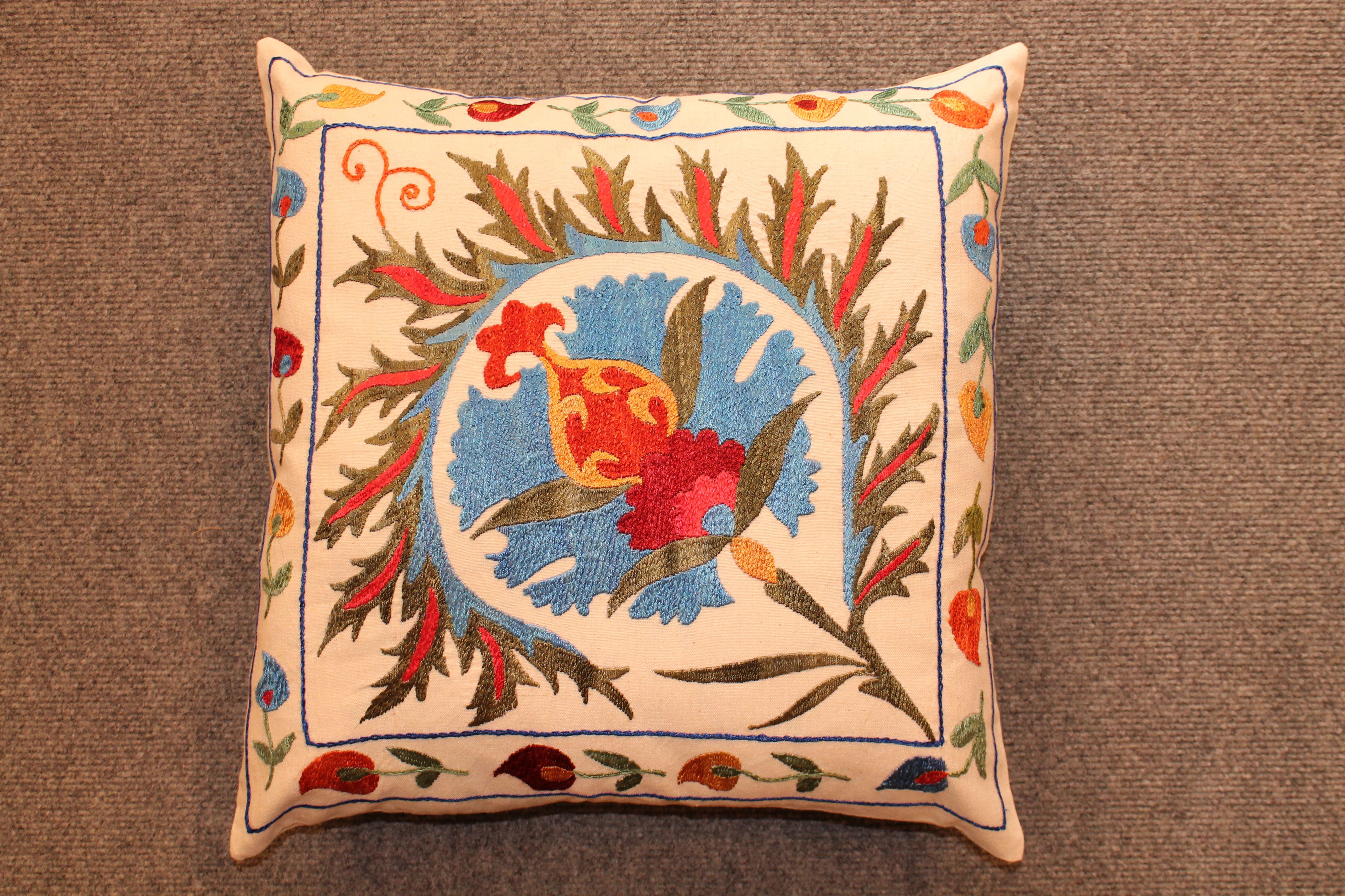 Uzbek silk cushion