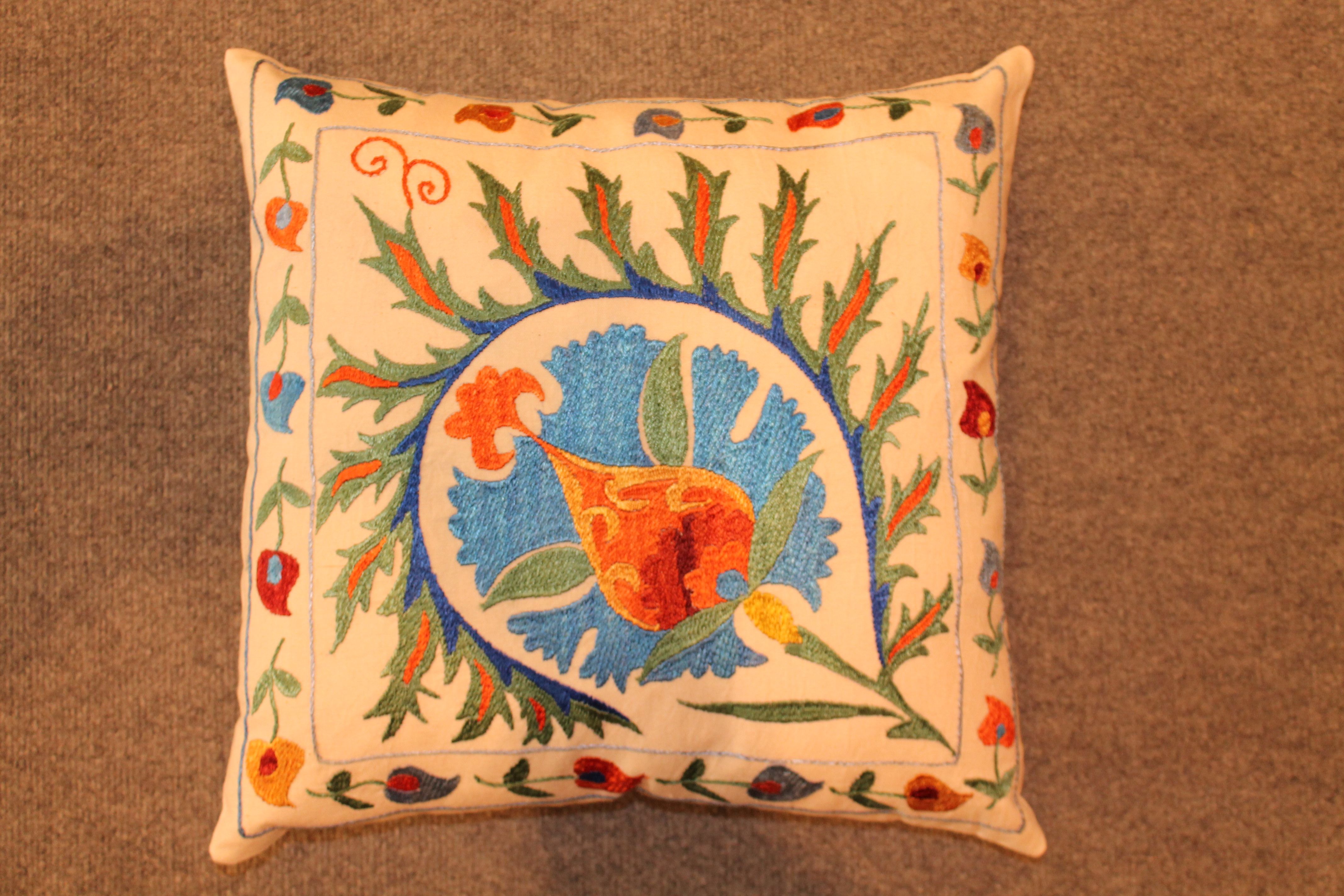 Uzbek silk cushion