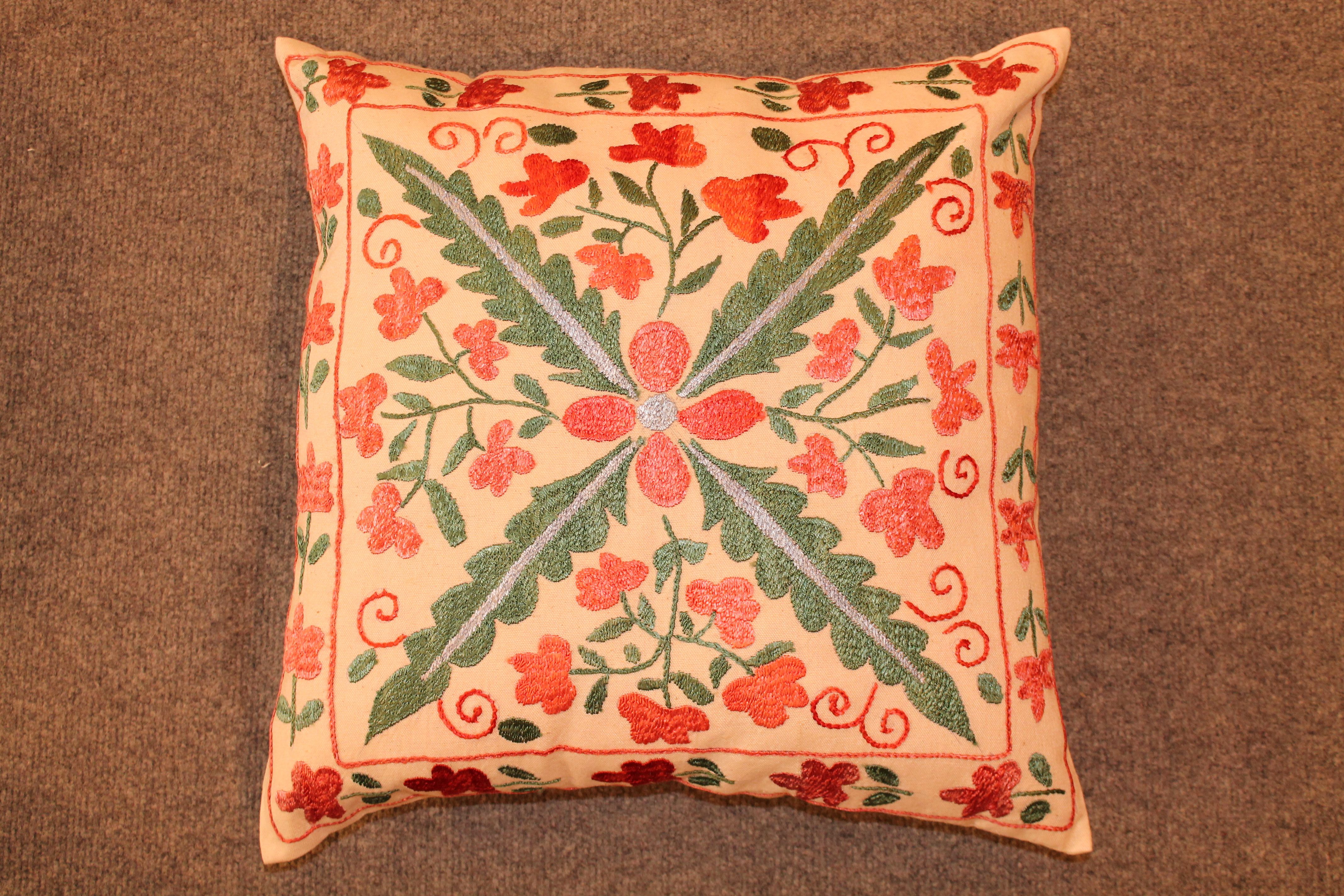 Uzbek silk cushion