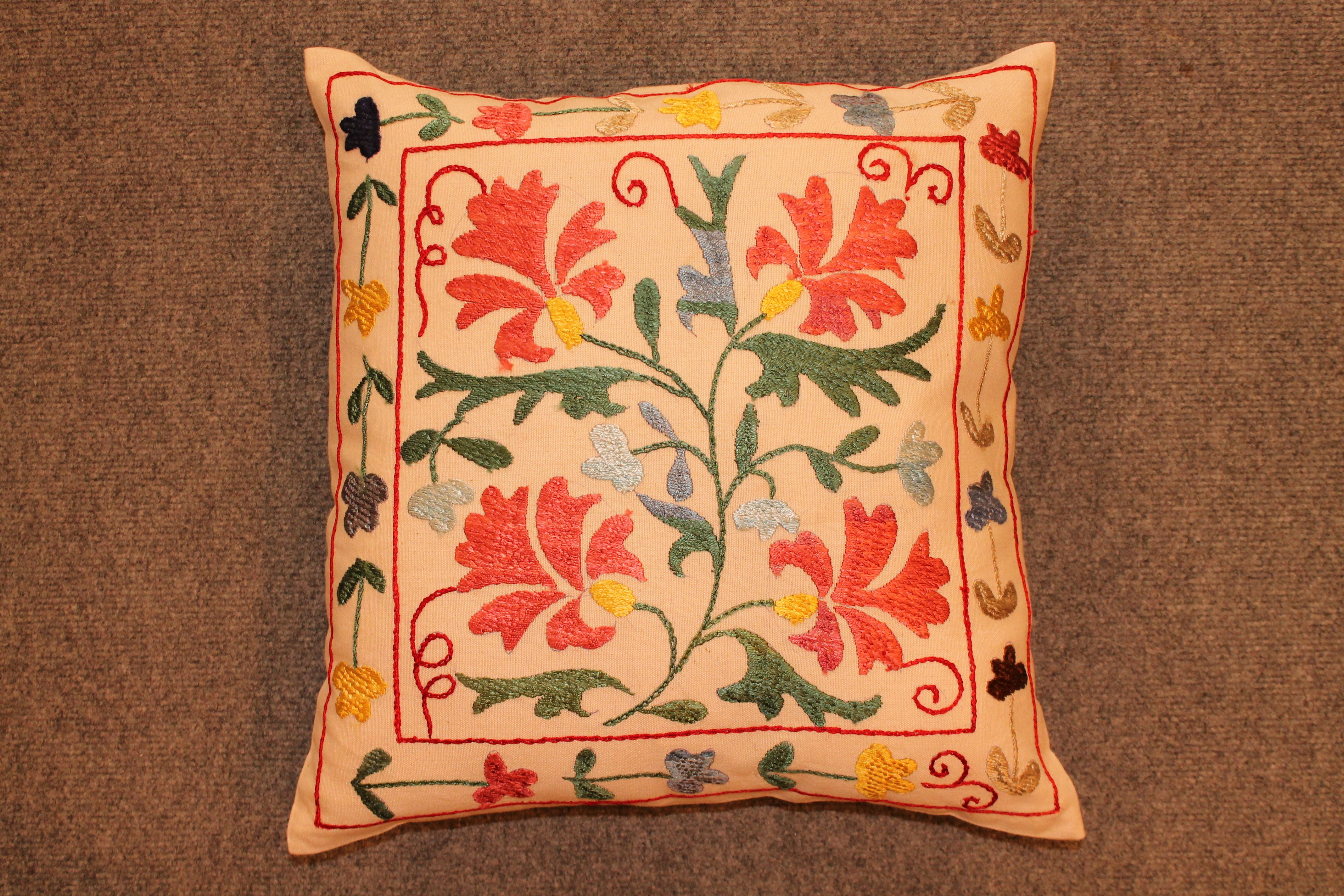 Uzbek silk cushion