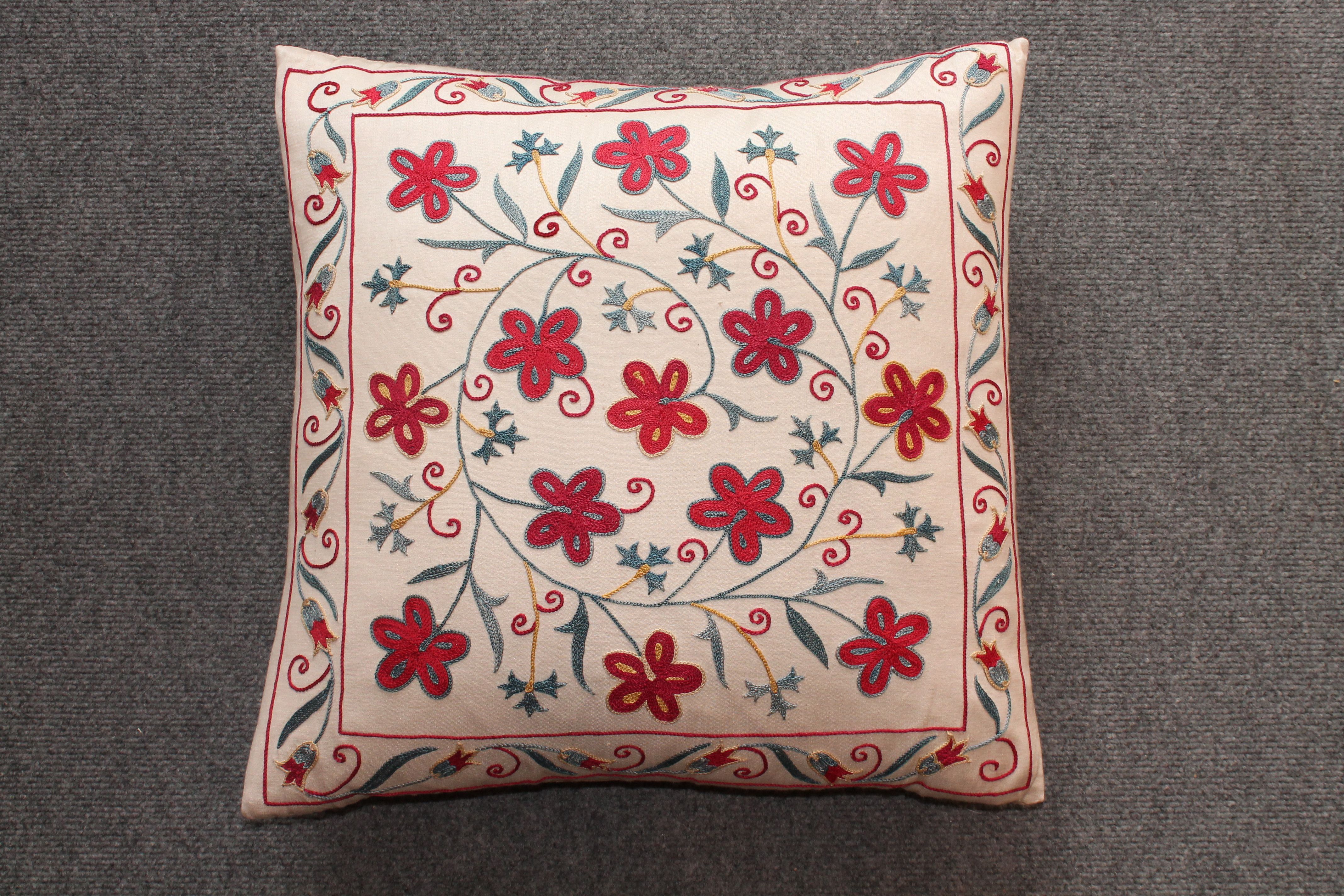 Uzbek silk cushion