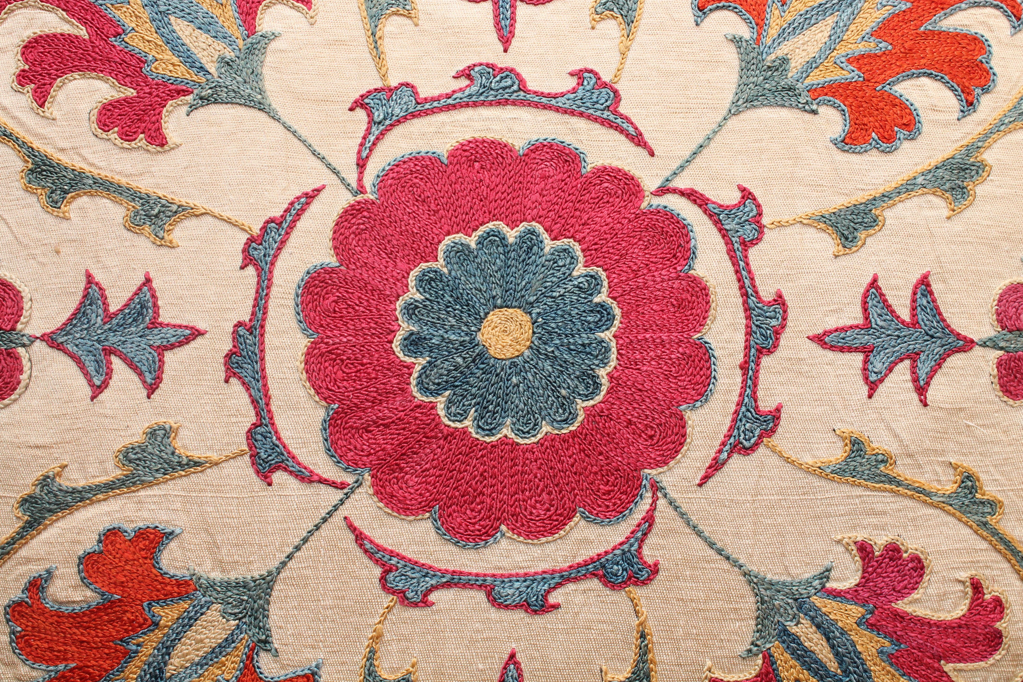 Uzbek silk cushion