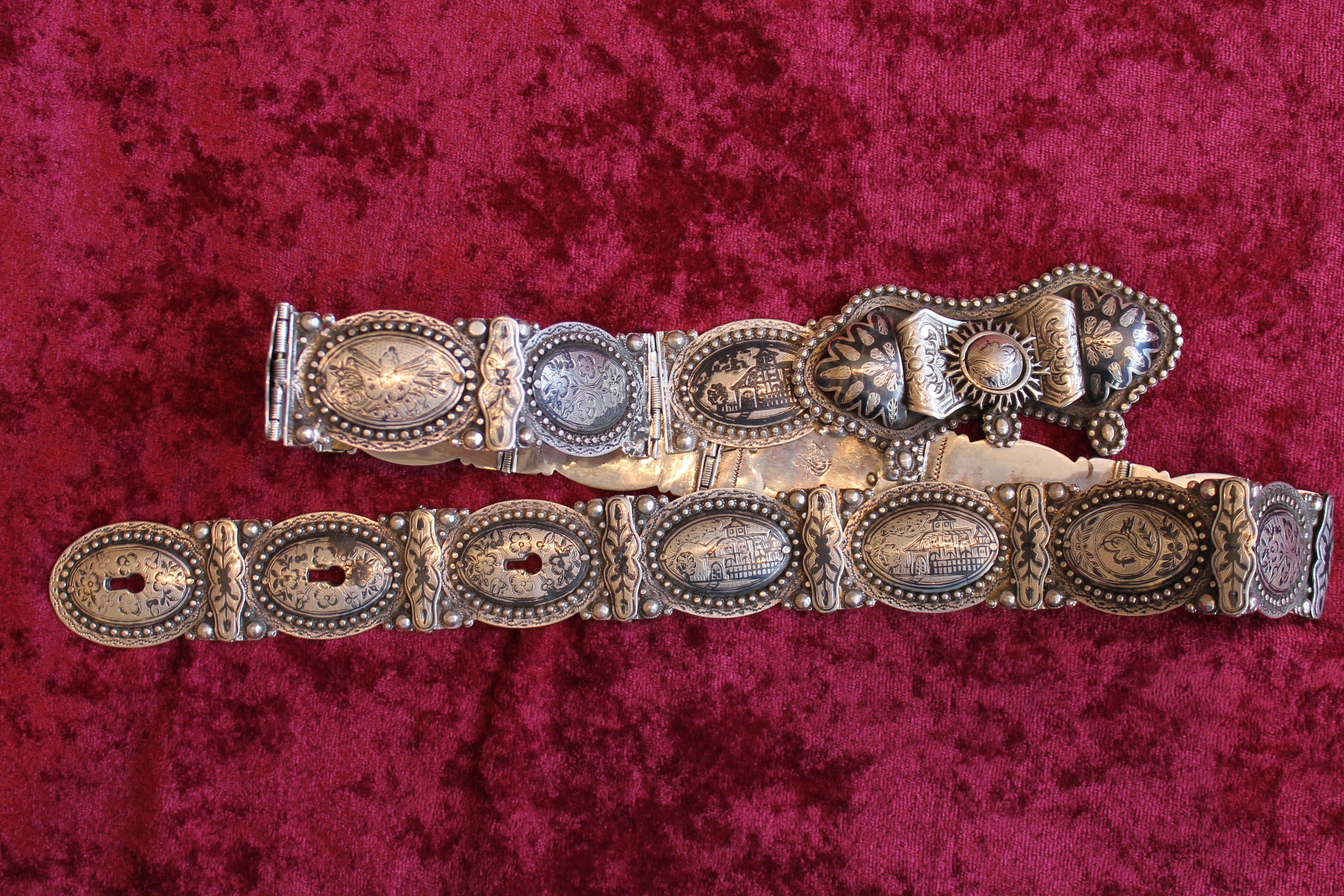 Antique Ottoman silver belt