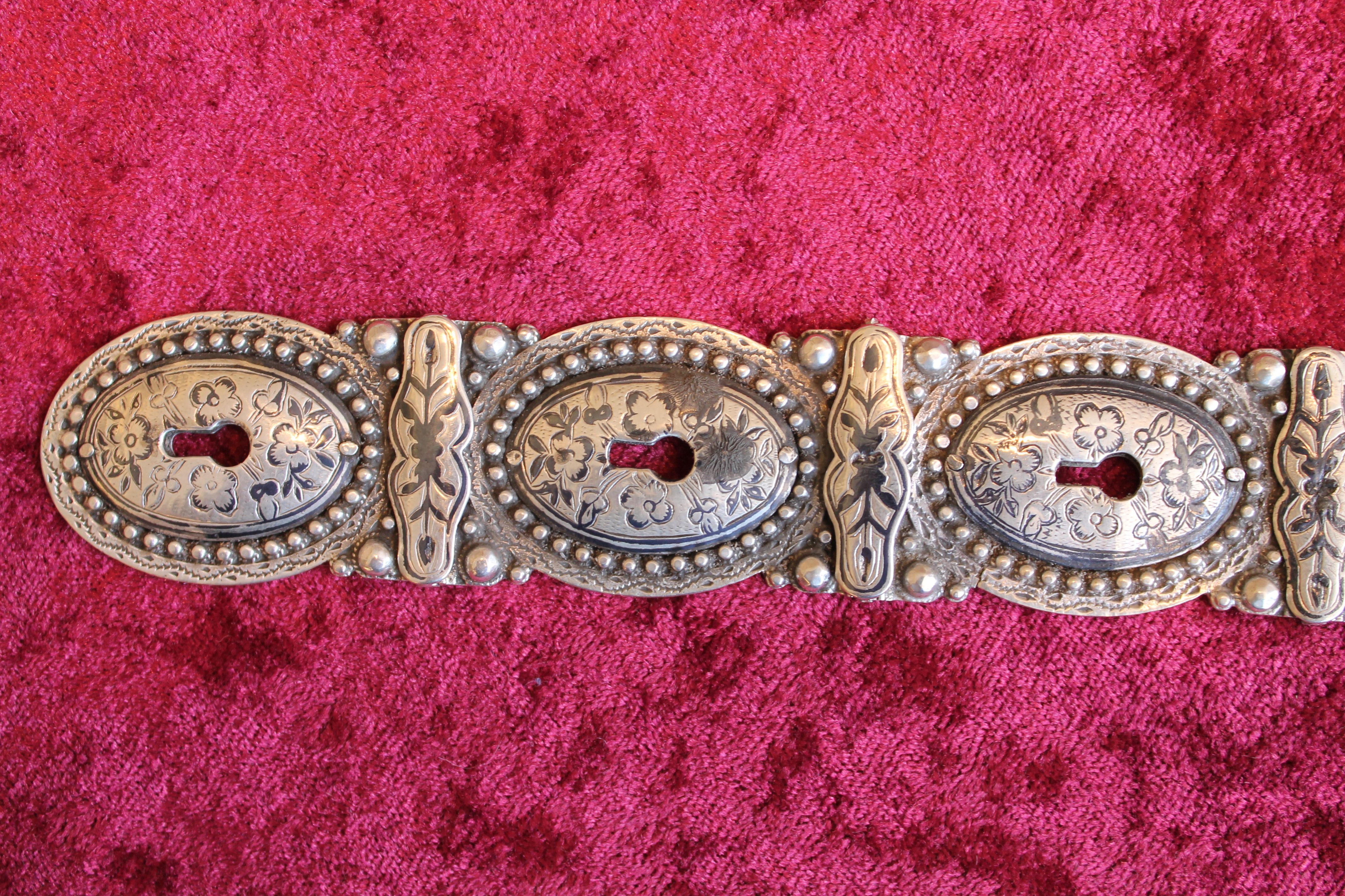 Antique Ottoman silver belt
