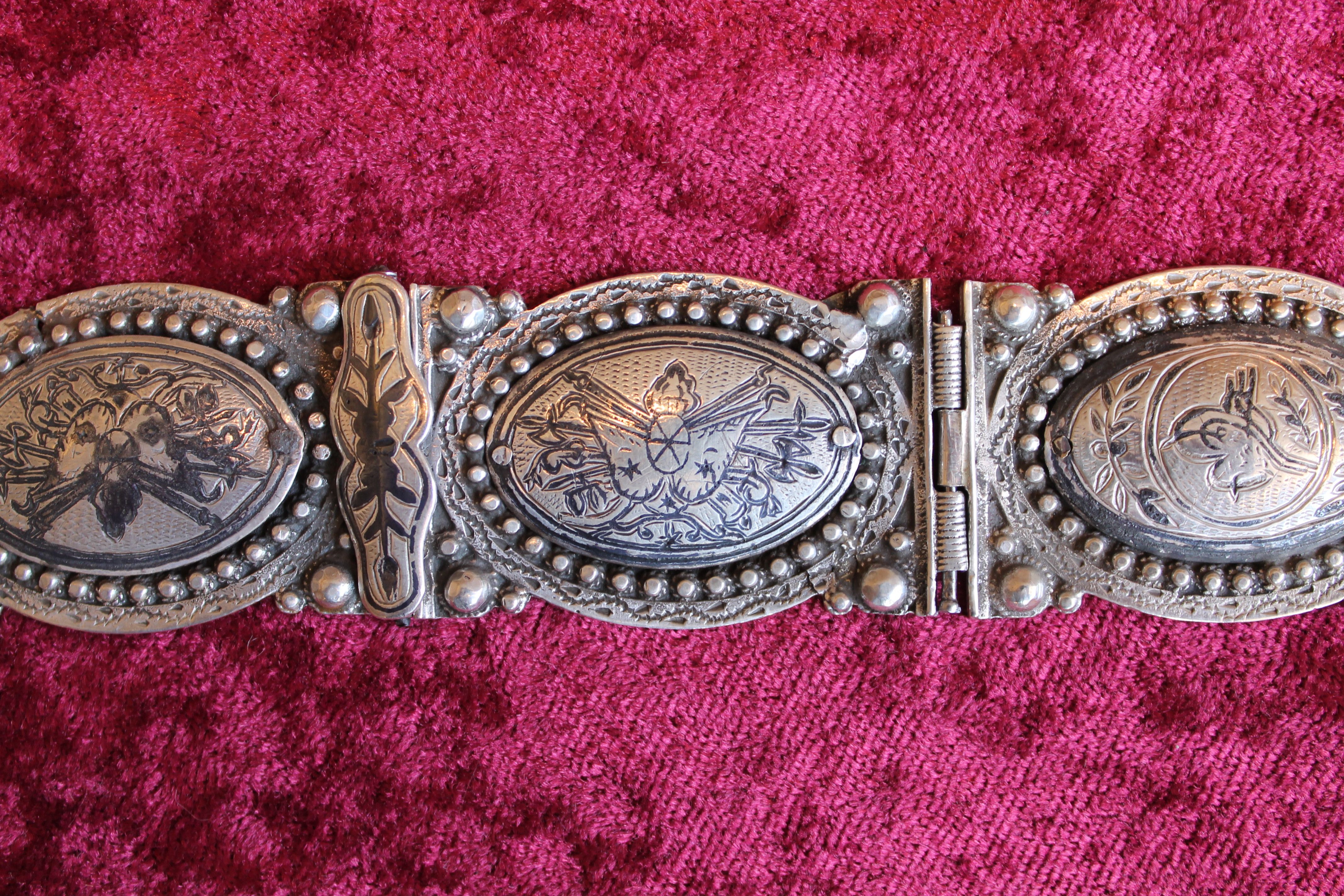 Antique Ottoman silver belt
