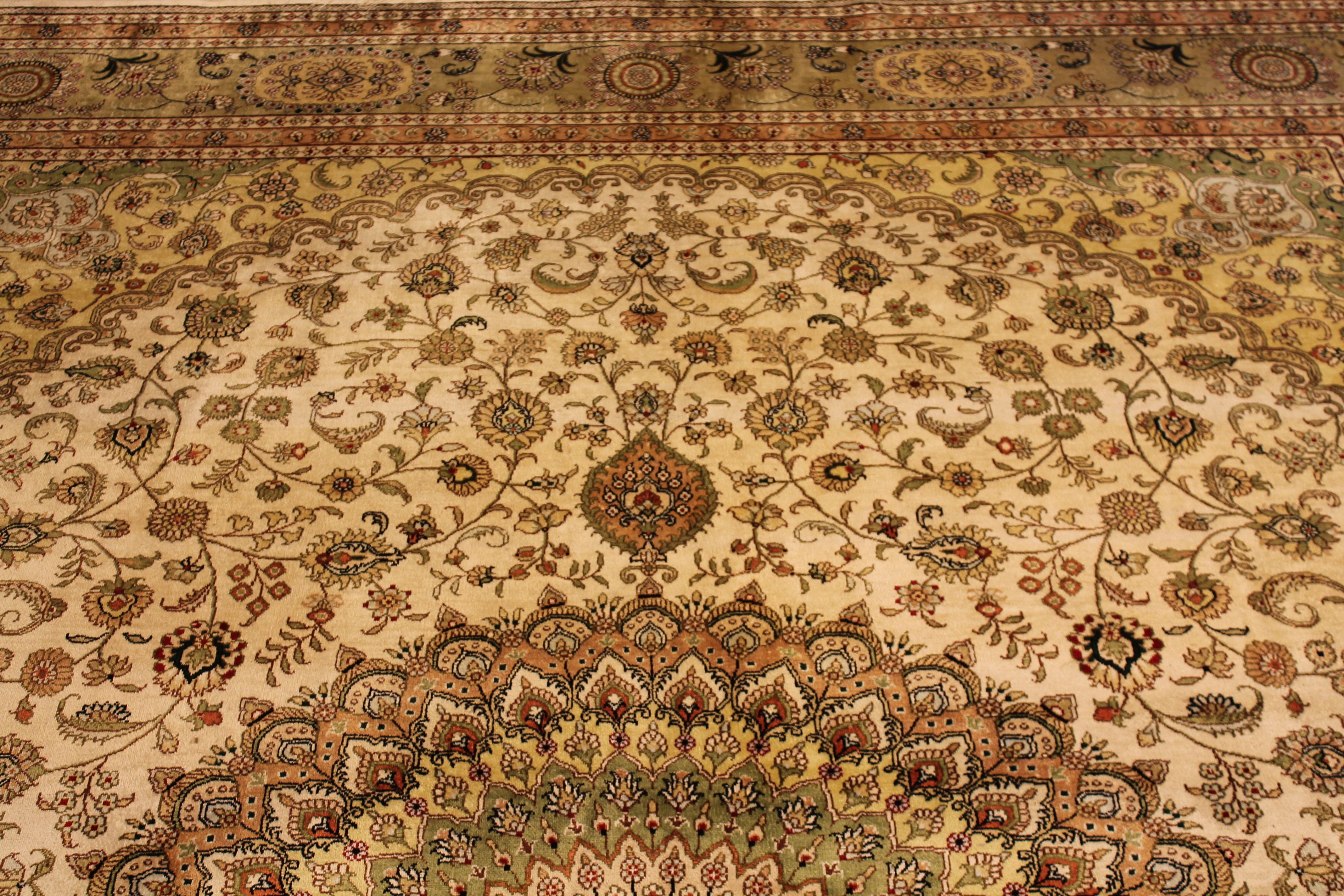 Silk Kashmiri carpet