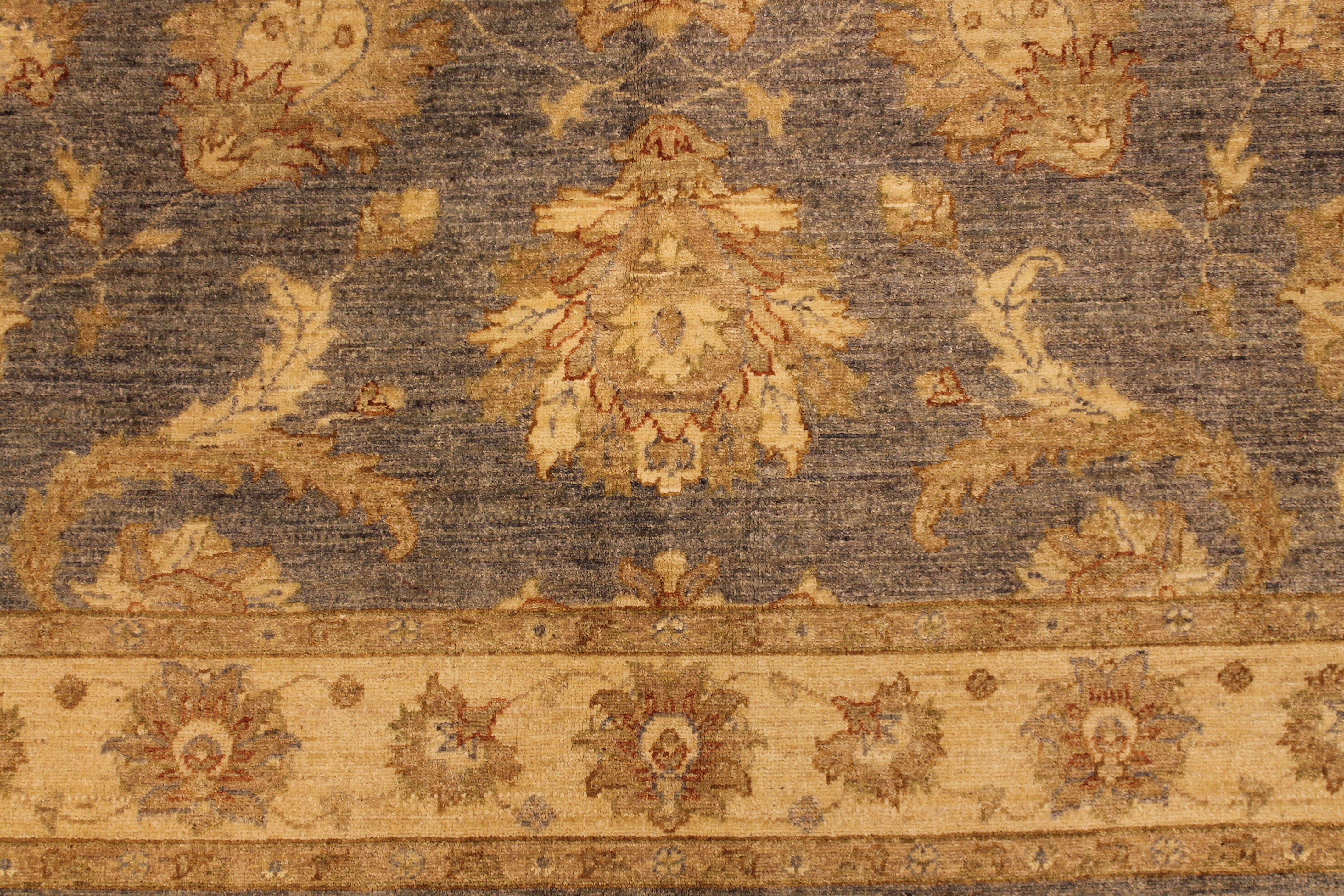 Floral wool rug