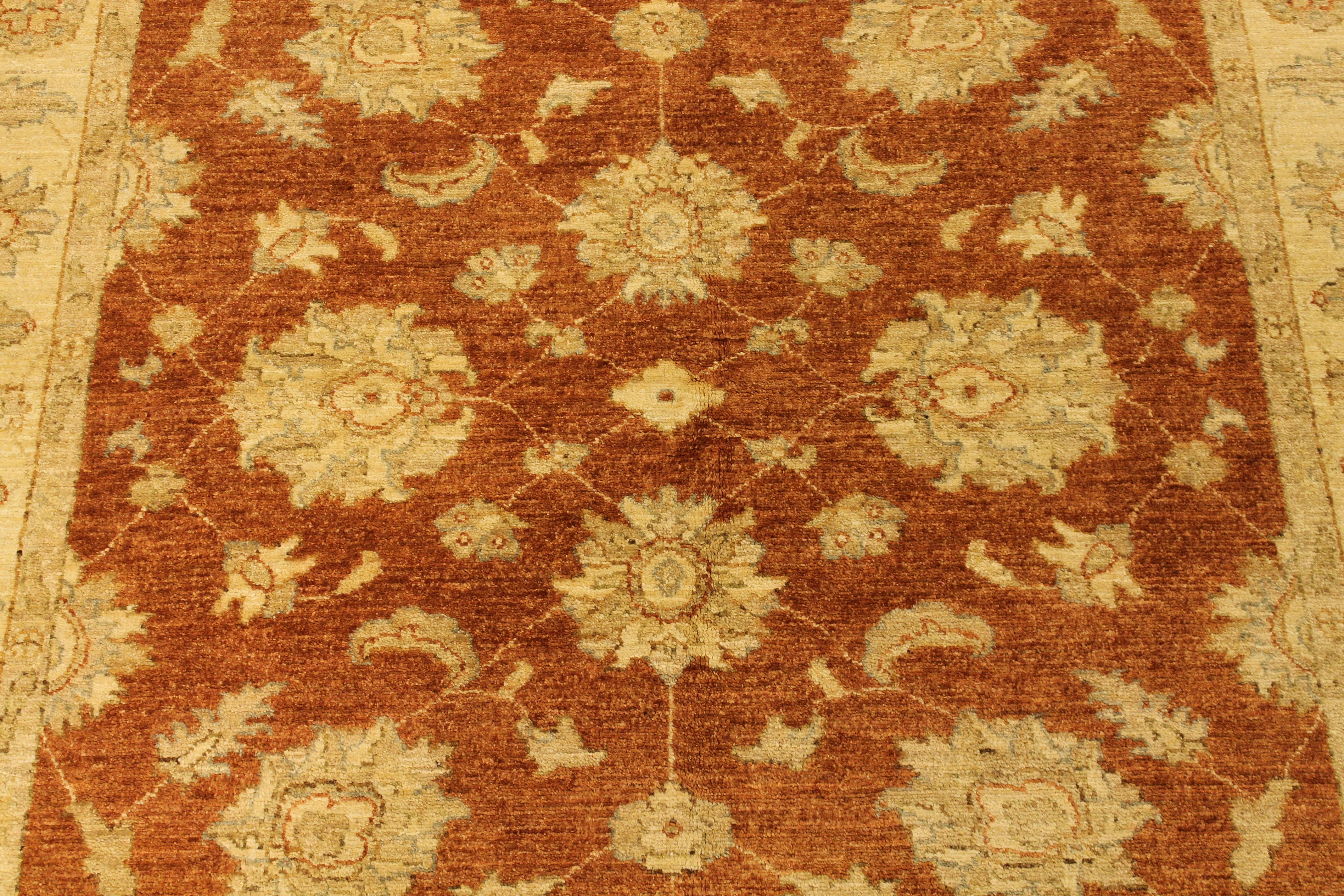 Floral wool rug