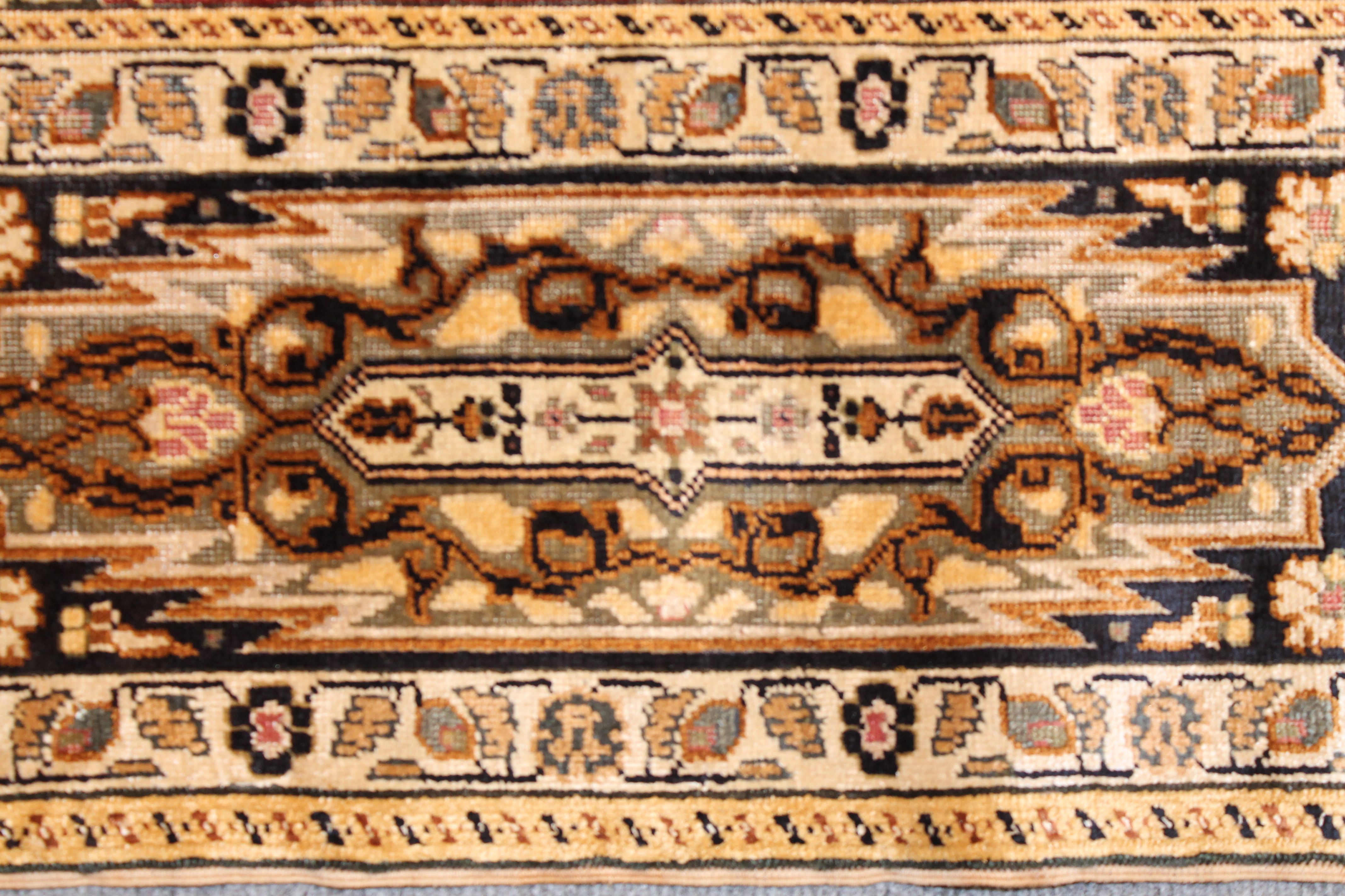 Antique silk Turkish rug