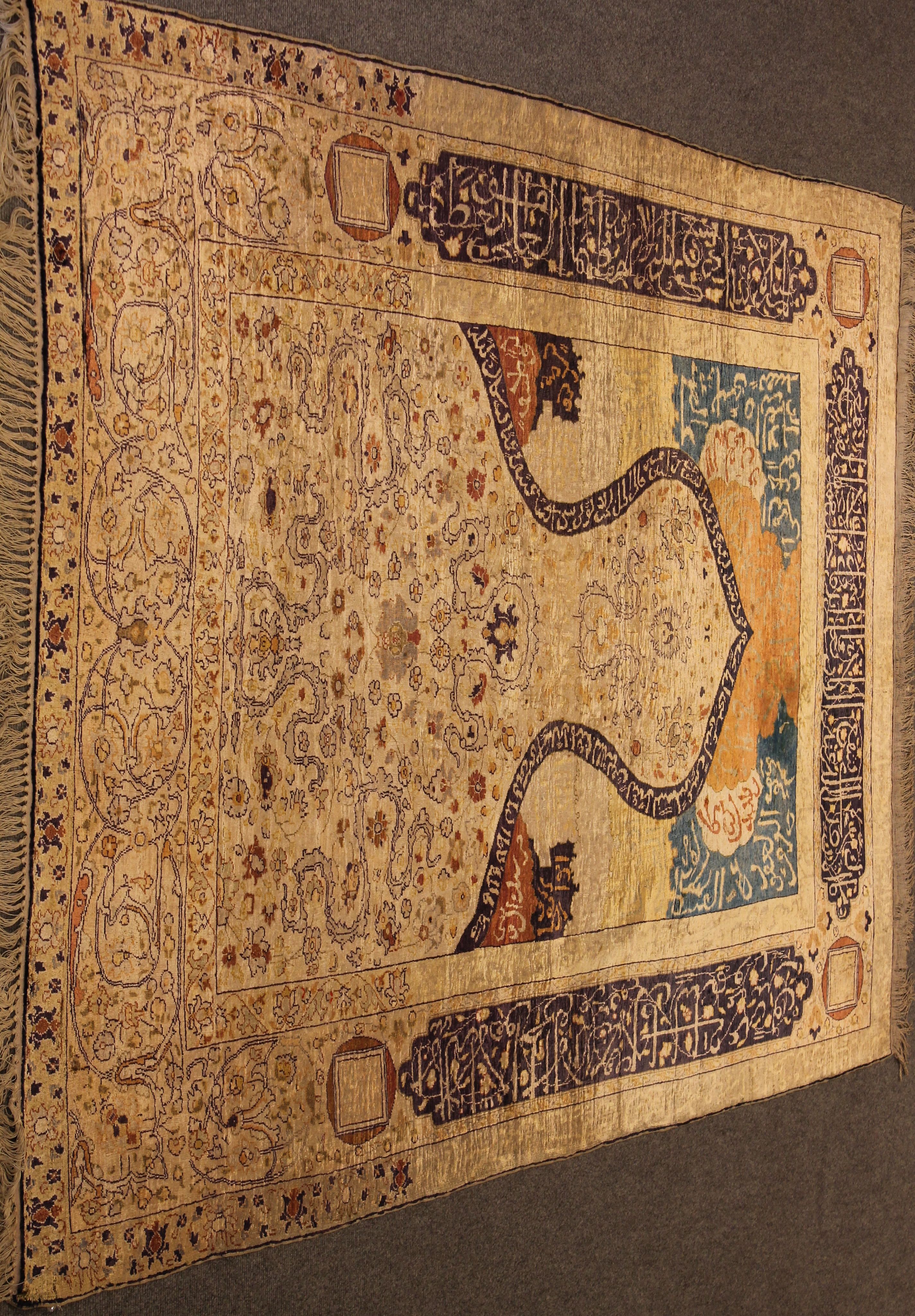 Antique Silk Turkish rug