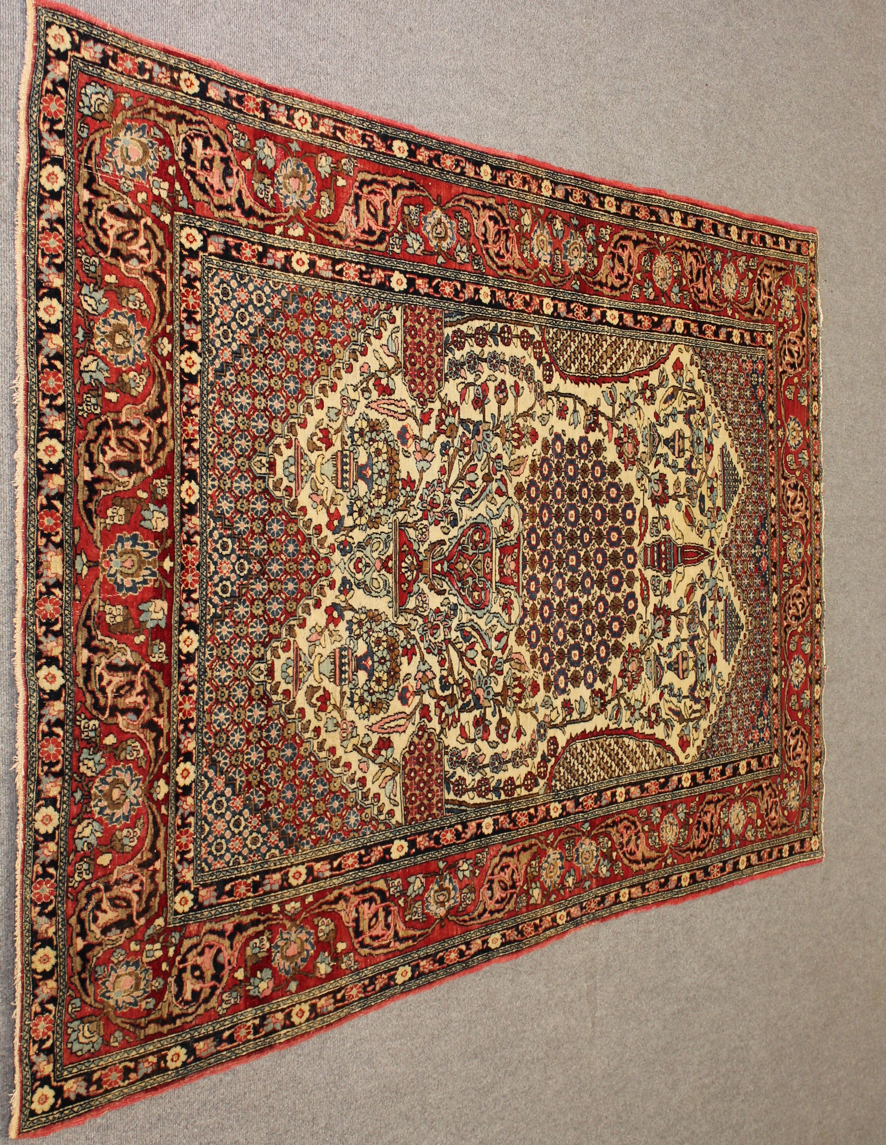 Antique Isfahan rug