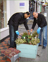 Anas and staff at The Oriental Rug Gallery Ltd plant-up for Weyhill in Bloom 2011.jpg Anas and staff at The Oriental Rug Gallery Ltd plant-up for Weyhill in Bloom 2011.jpg