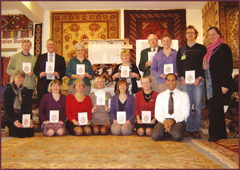 Haslemere Museum weave their rug knots for Haslemere In Stitches at The Oriental Rug Gallery.jpg Haslemere Museum weave their rug knots for Haslemere In Stitches at The Oriental Rug Gallery.jpg