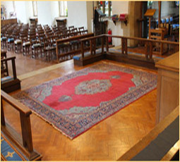 St Christopher's Rare Peacock Carpet in the Chancel3.jpg St Christopher's Rare Peacock Carpet in the Chancel3.jpg