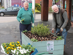 WIB Treasurer William King & President K Griffiths planting out.jpg WIB Treasurer William King & President K Griffiths planting out.jpg