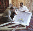 Constructing the traditional rug weaving loom