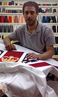 Queen’s Royal Cypher ER monogram Diamond Jubilee Embroidery created by The Oriental Rug Gallery Ltd Surrey GU27
