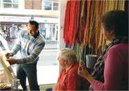 Mayor W King, Deputy Mayor M Odell in the Restoration Studio